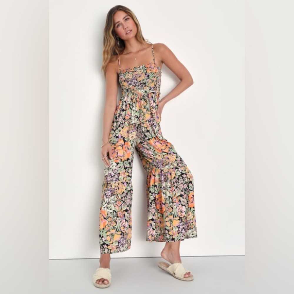 Floral jumpsuit worn once